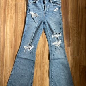 AE Super Hi-Rise Flare Jeans